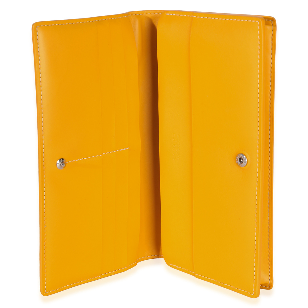 Goyard Yellow Goyardine Canvas Richelieu Wallet - Picture 6 of 8